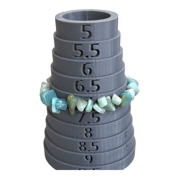 Amazonite Gemstone Chip Stretch Bracelet Natural Stone Jewelry Turquoise Blue - Picture 4 of 4